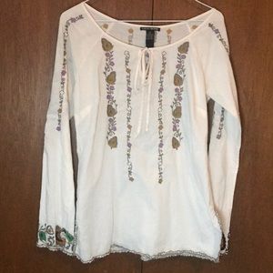 70’s VINTAGE Boho Hippie Long Sleeve Top